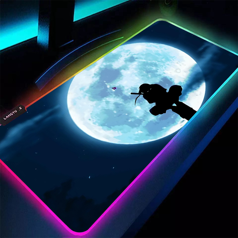 Esports Gaming Keyboard And Mouse - RGB 大型マウスパッド 90 × 40 センチメートルナルトうちはイタチスピード