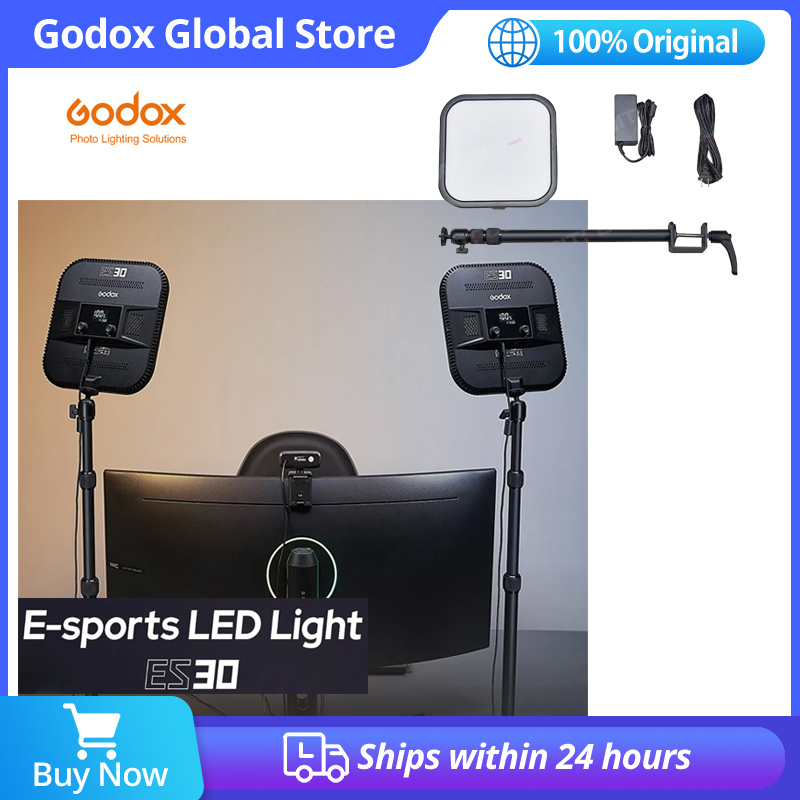 Esports Gaming Live - ゴドックス LEDゲーミングライト ES30 EスポーツLEDライトキット 2800K-6500K ライブストリーム、写真スタジオ、ビデオ、Eスポーツ会議用