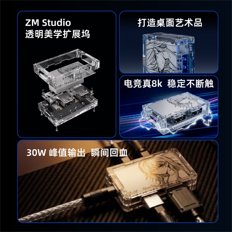 IMK ZM HUB 8K ドッキングステーション 2-in - Esports Gaming Splitter のレビューと価格