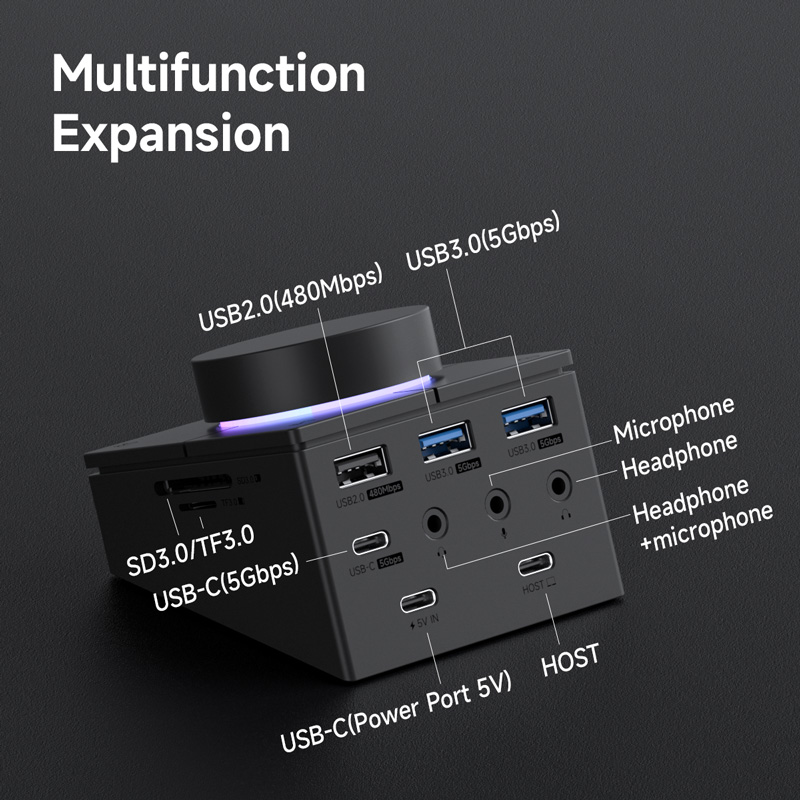 ハギビスノブ USB C ハブ ショートカットボタン付き T - Esports Gaming Splitter のレビューと価格