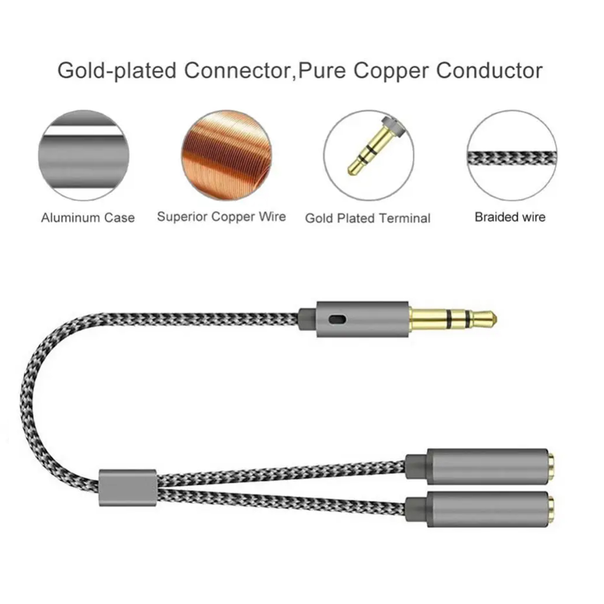 ヘッドセット スプリッター 3.5mm オーディオ + マイ - Esports Gaming Splitter のレビューと価格