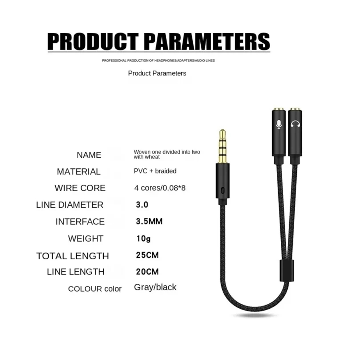 ヘッドセット スプリッター 3.5mm オーディオ + マイ - Esports Gaming Splitter のレビューと価格