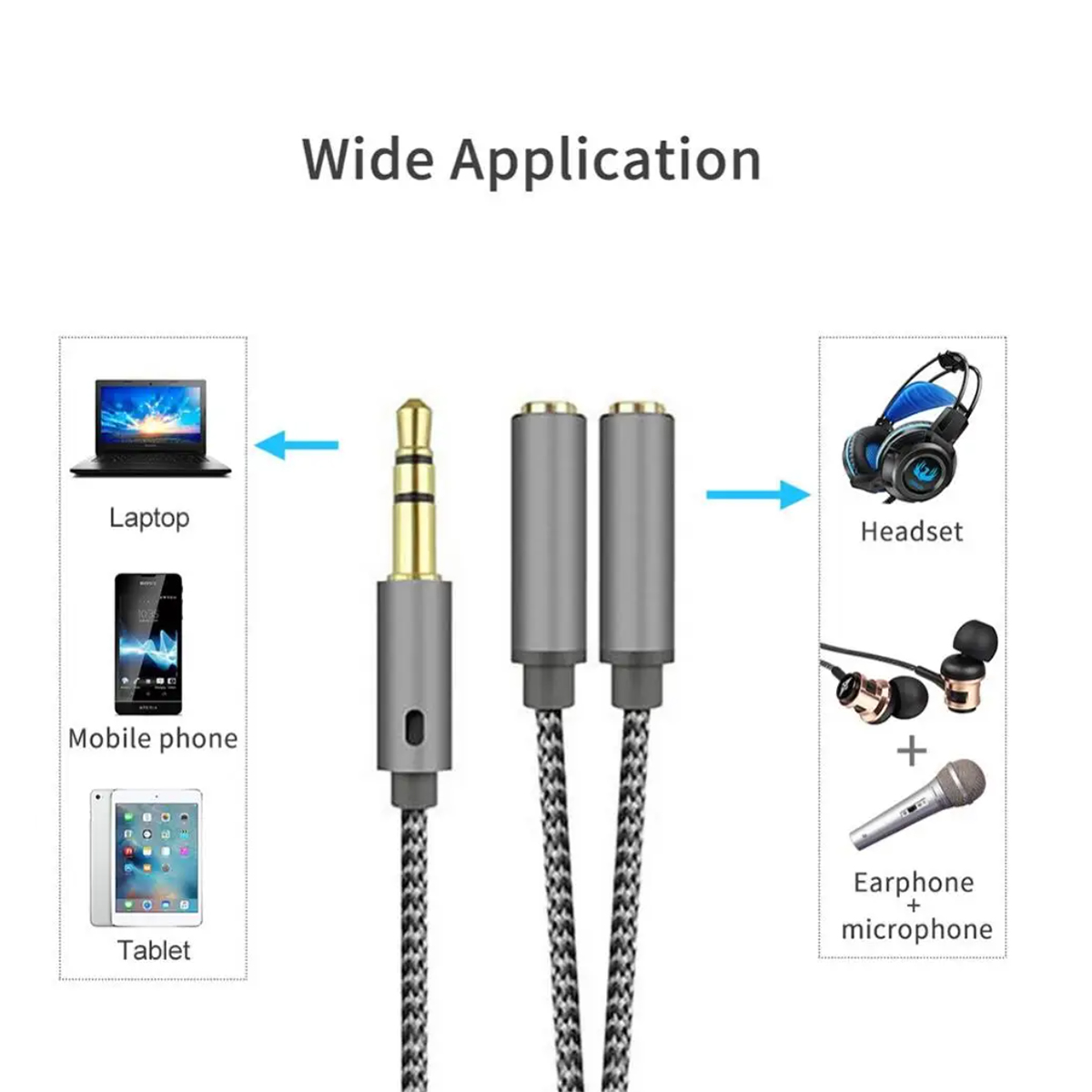 ヘッドセット スプリッター 3.5mm オーディオ + マイ - Esports Gaming Splitter のレビューと価格